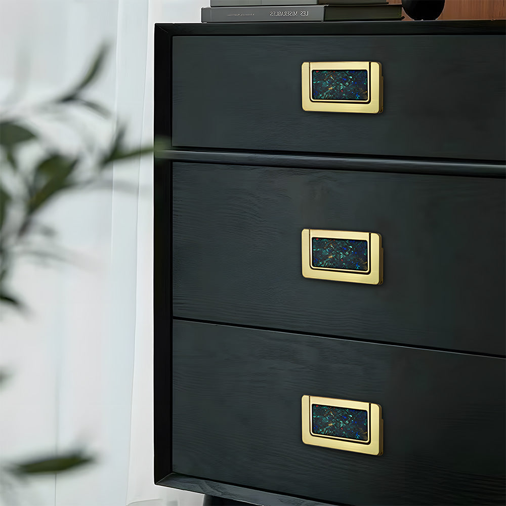 Elegant Invisible Gold Ring Zinc Alloy Wardrobe Drawer Handle