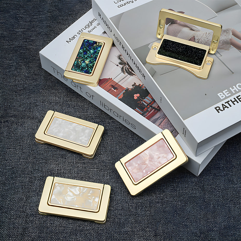 Elegant Invisible Gold Ring Zinc Alloy Wardrobe Drawer Handle