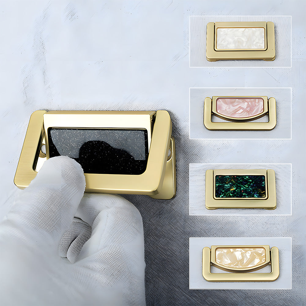 Elegant Invisible Gold Ring Zinc Alloy Wardrobe Drawer Handle