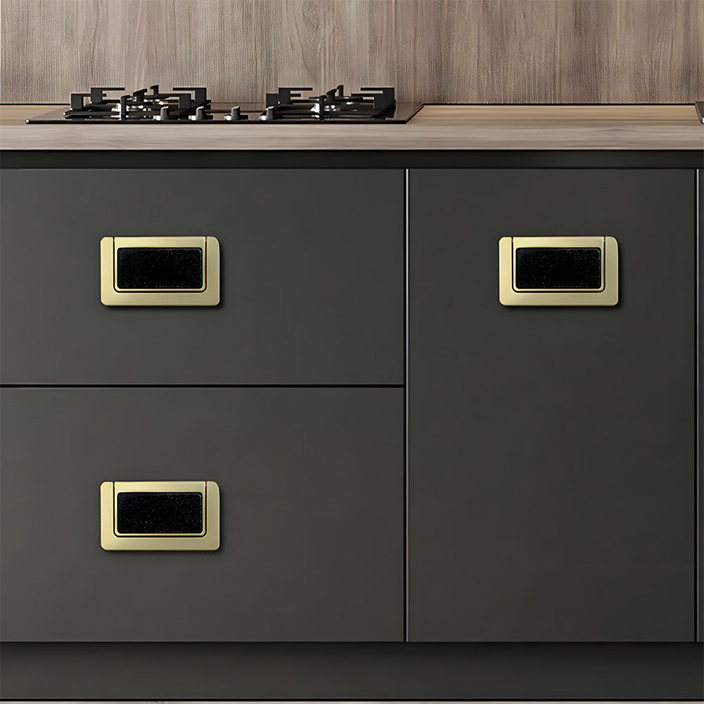 Elegant Invisible Gold Ring Zinc Alloy Wardrobe Drawer Handle