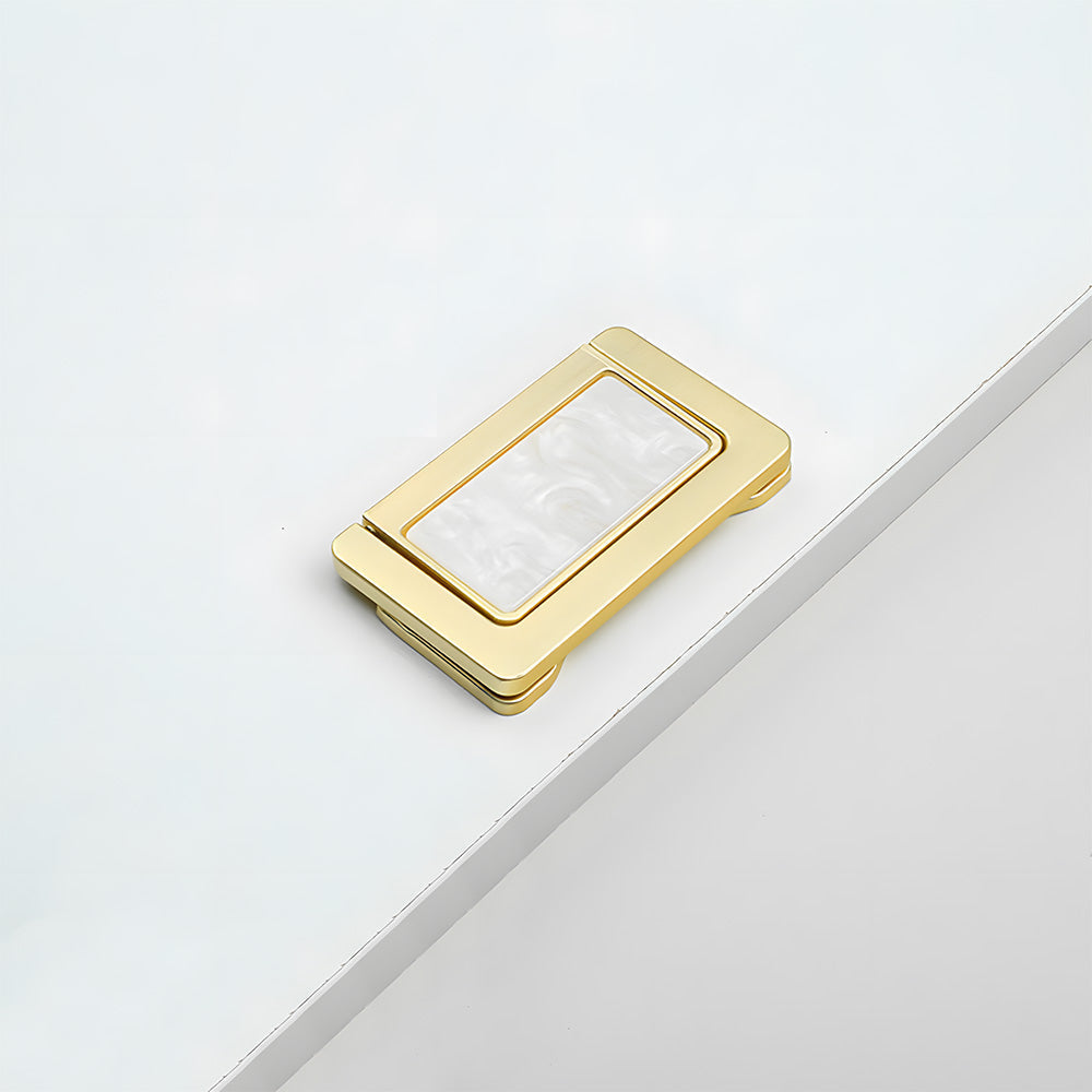 Elegant Invisible Gold Ring Zinc Alloy Wardrobe Drawer Handle
