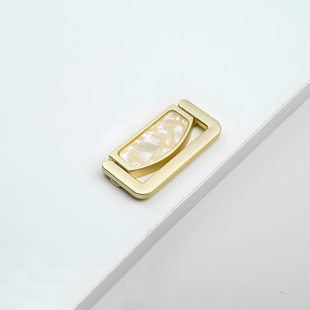 Elegant Invisible Gold Ring Zinc Alloy Wardrobe Drawer Handle