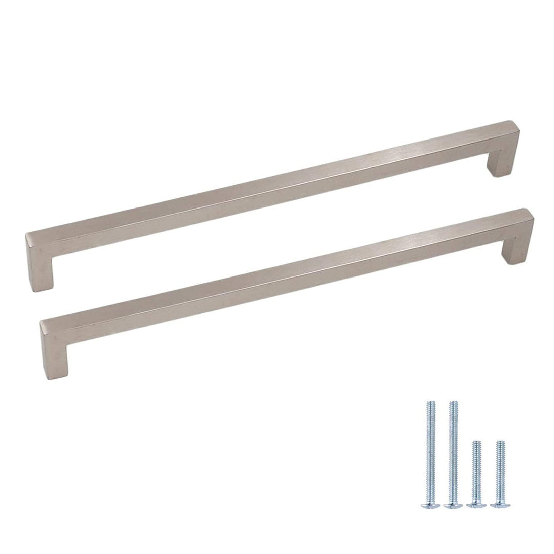 Brushed Nickel Square Hardware for Kitchen Cabinets