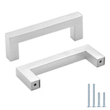Brushed Nickel Square Hardware for Kitchen Cabinets