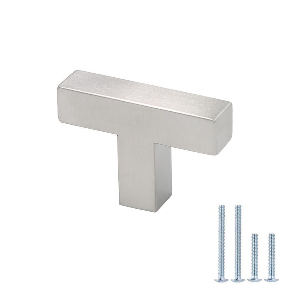 Brushed Nickel Square Hardware for Kitchen Cabinets