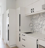 Black Aluminum Alloy Modern Slimline Unique Cabinet Pulls and Drawer Handles