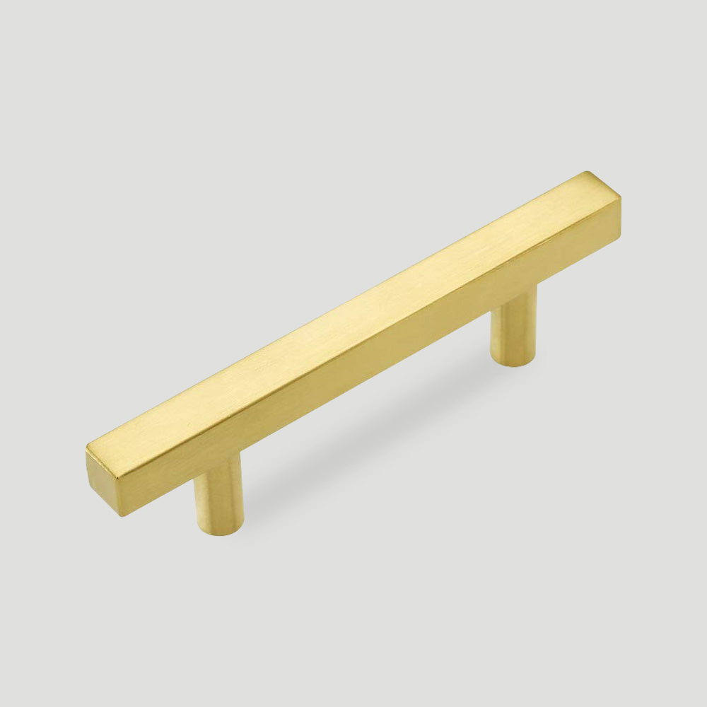 Square Brushed Gold Cabinet Pulls  For Kitchen