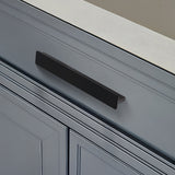 Matte Black Aluminum Alloy Kitchen Hardware Drawer Handles