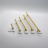 Simple Gold Brass Cabinet Handles