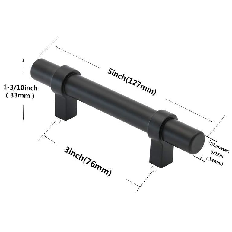 Matte Black Cabinet Handles  for Kitchen and Bathroom