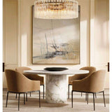 Lattice Clear Glass Round Chandelier 48"