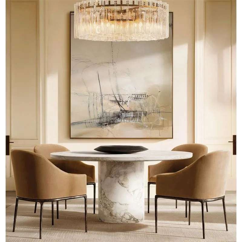 Lattice Glass Round Chandelier 37″ - View 6