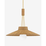 Laudine Wicker Pendant — Woven Hanging Light with Warm Dappled Glow