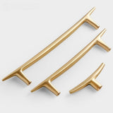 Modern Solid Brass Kitchen Cabinet Knobs and Handles
