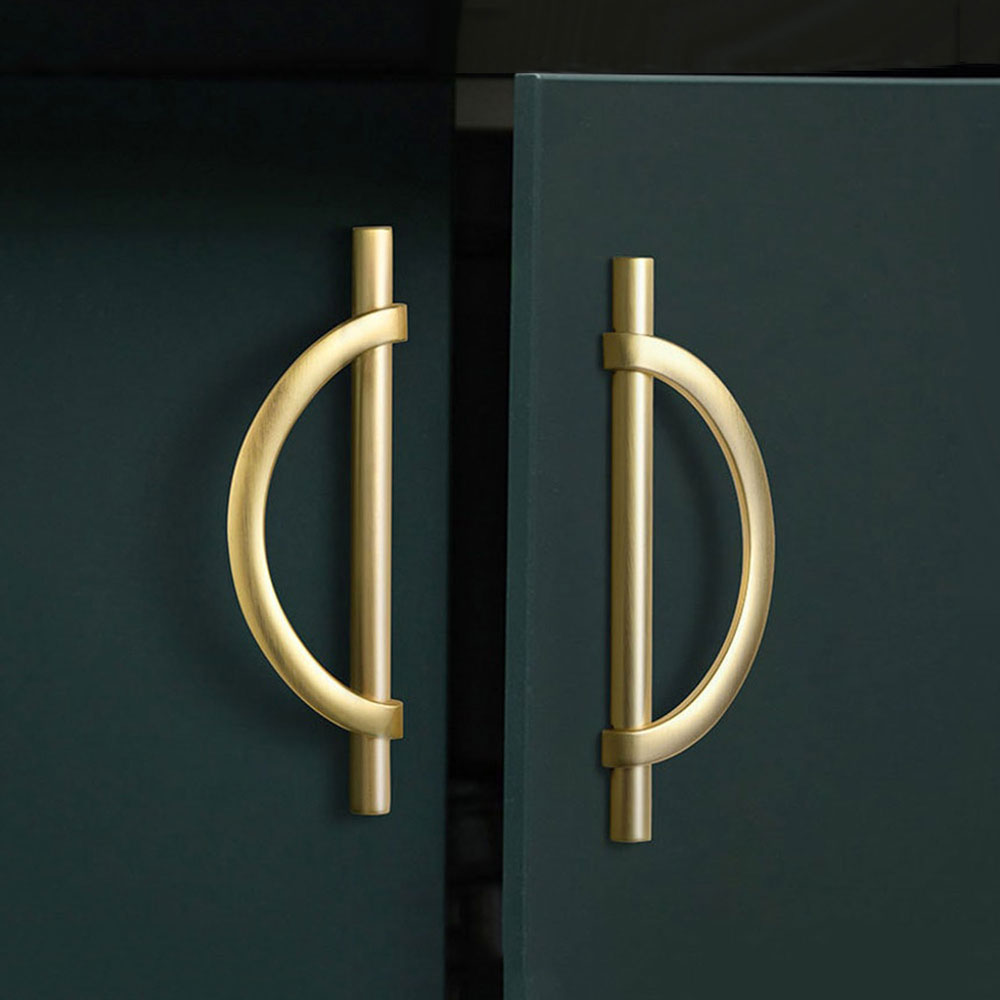 Gold Semicircle Closet Wardrobe Cupboard Handles