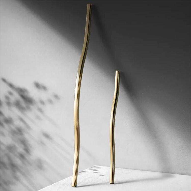 Nordic Zinc Alloy Gold Kitchen Drawer Pulls And Door Handles