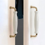 Light Luxury Gold White Creamic Kitchen Door Handles