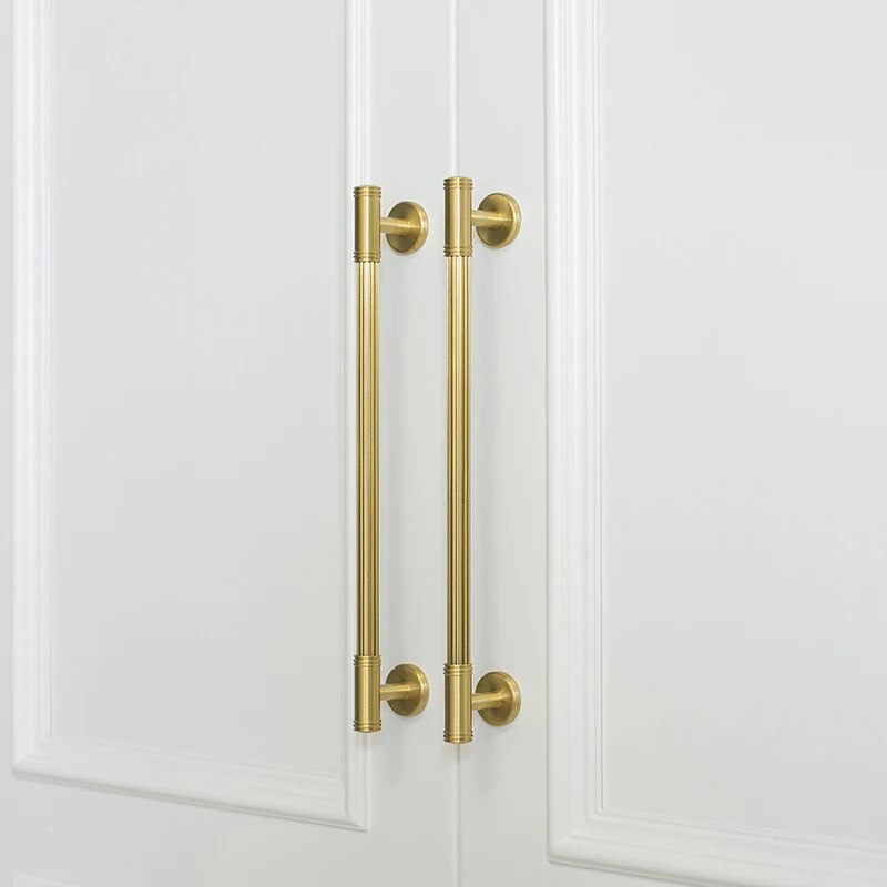 Solid Brass Drawer Pulls Wardrobe Cabinet Knobs handles