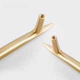 Modern Solid Brass Kitchen Cabinet Knobs and Handles