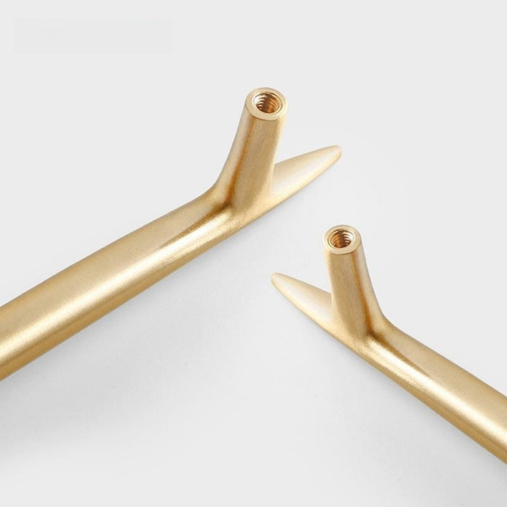 Modern Solid Brass Kitchen Cabinet Knobs and Handles