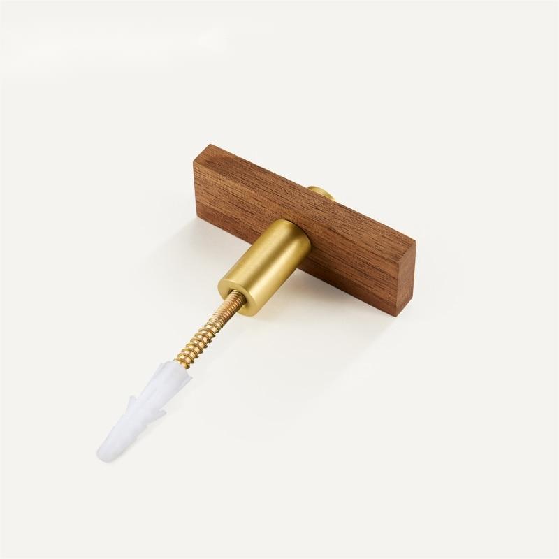 Stylish and Durable Walnut Brass Cabinet Handles