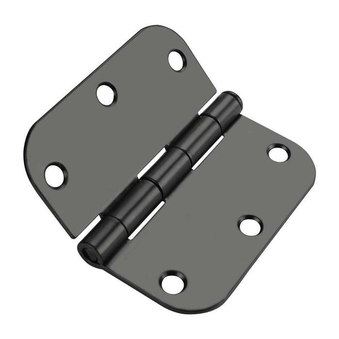 3.5 x 3.5'' Inch Satin Brass Door Hinges with 5/8'' Radius Corners