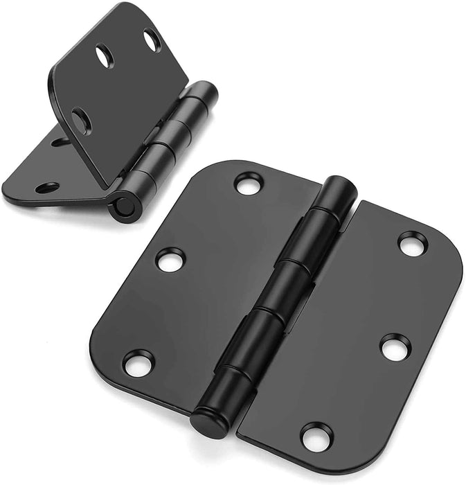 3.5 x 3.5'' Inch Satin Brass Door Hinges with 5/8'' Radius Corners