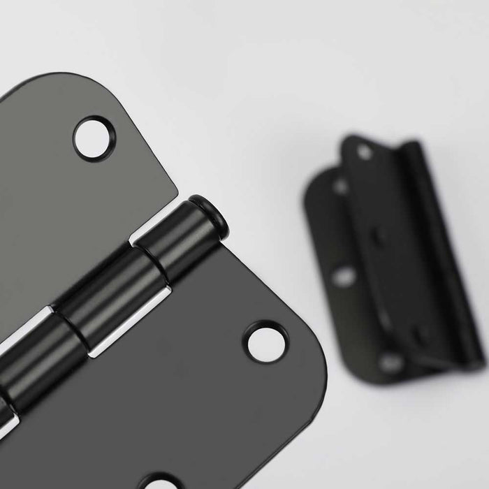 3.5 x 3.5'' Inch Satin Brass Door Hinges with 5/8'' Radius Corners