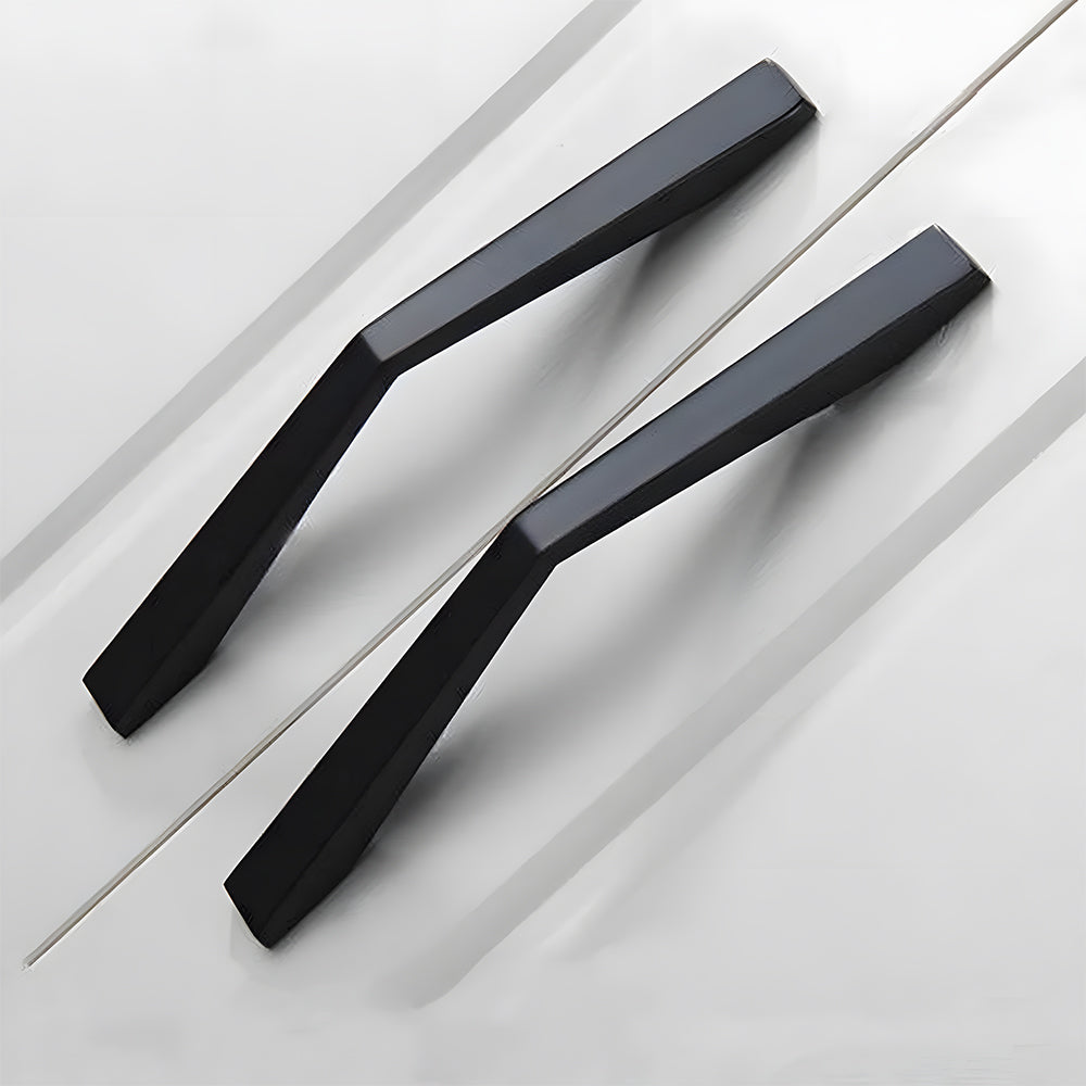 Black Simple American Wardrobe Drawer Handles