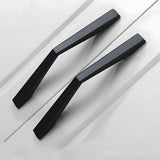 Black Simple American Wardrobe Drawer Handles