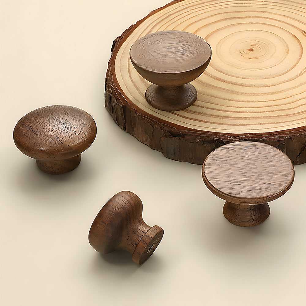 Minimalist Walnut Wood Cabinet Pulls