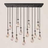 Modern Raindrop Crystal Rectangular Chandelier