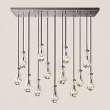 Modern Raindrop Crystal Rectangular Chandelier