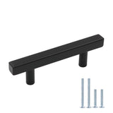 Square Black Drawer Pulls Black Cabinet Hardware Kitchen