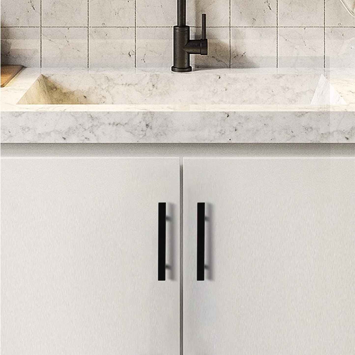 Square Black Drawer Pulls Black Cabinet Hardware Kitchen