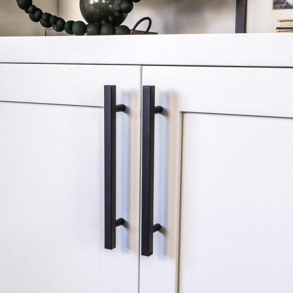 Square Black Drawer Pulls Black Cabinet Hardware Kitchen