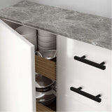 Matte Black Hardware Kitchen Drawer Handles