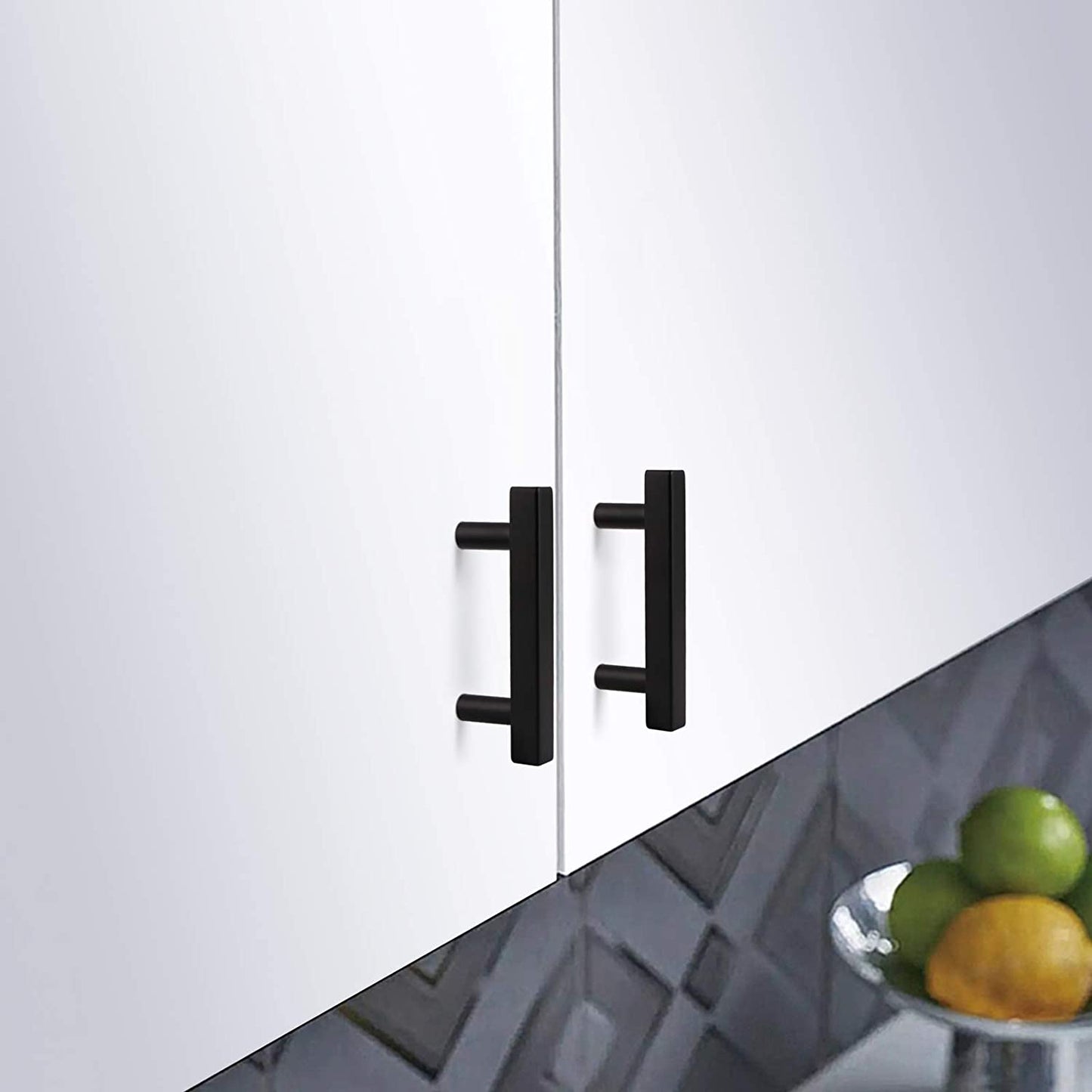Square Black Drawer Pulls Black Cabinet Hardware Kitchen