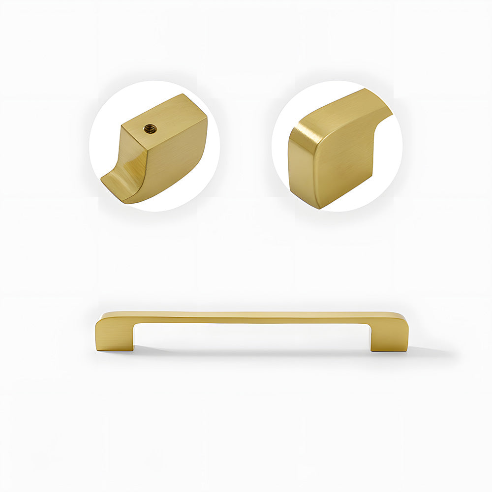 Modern Gold Brass Kitchen Cabinet Handles