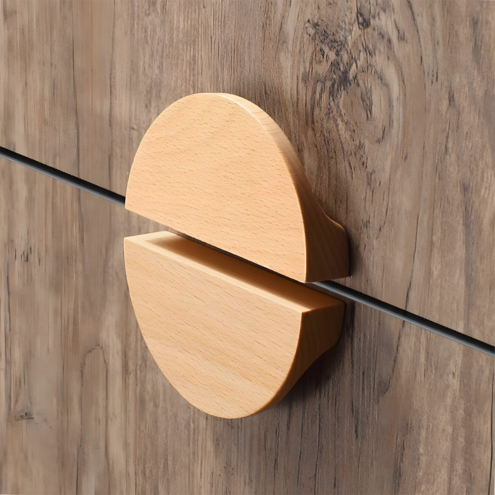 Modern Semi Circle Wood Cabinet Drawer Handles