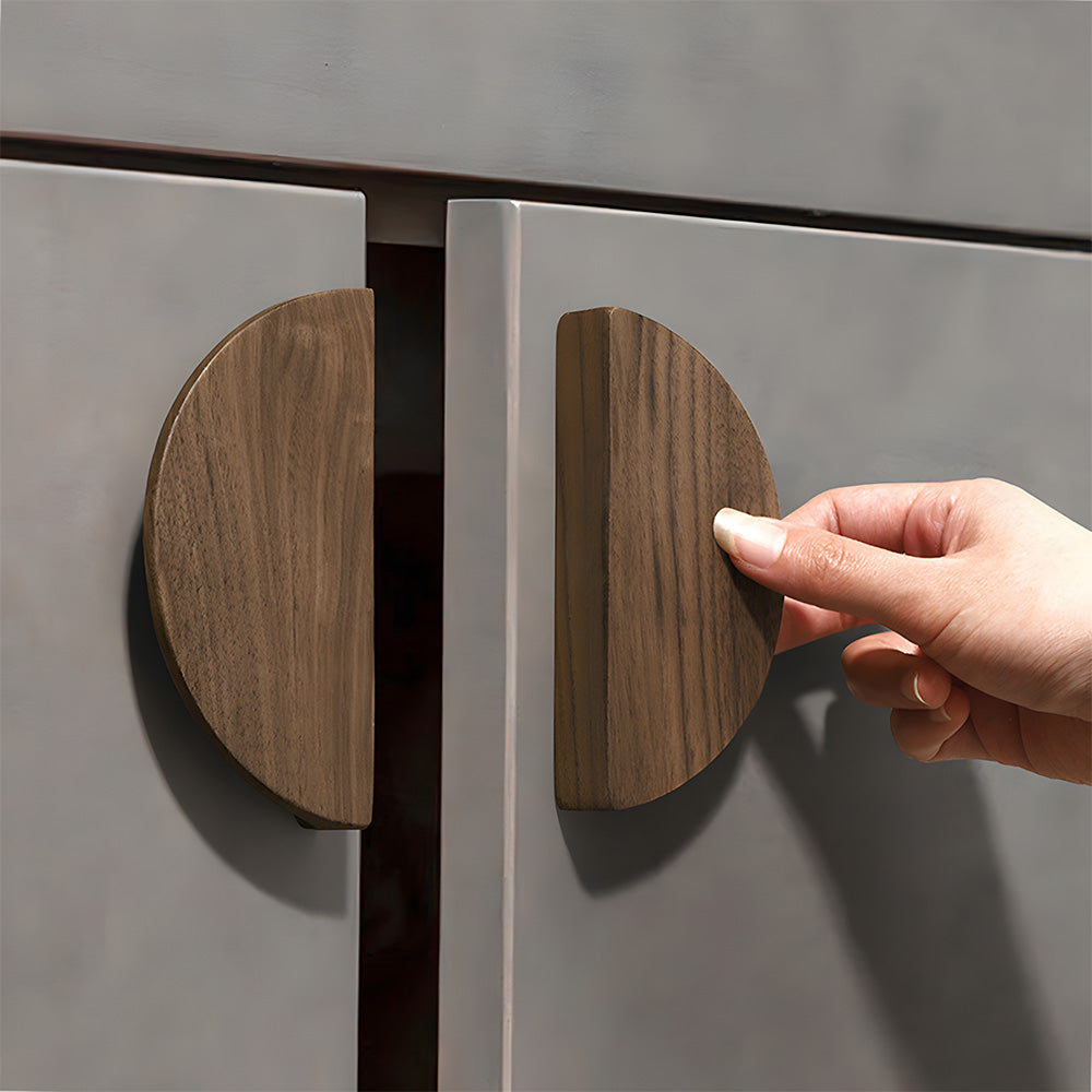 Modern Semi Circle Wood Cabinet Drawer Handles