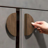 Modern Semi Circle Wood Cabinet Drawer Handles