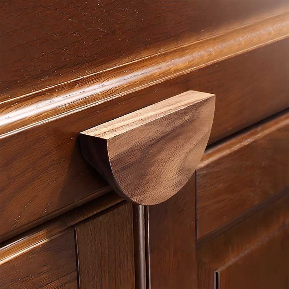 Modern Semi Circle Wood Cabinet Drawer Handles