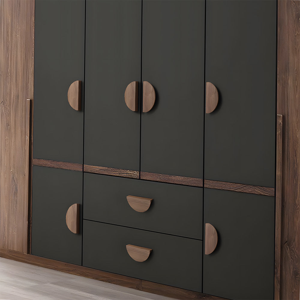 Modern Semi Circle Wood Cabinet Drawer Handles