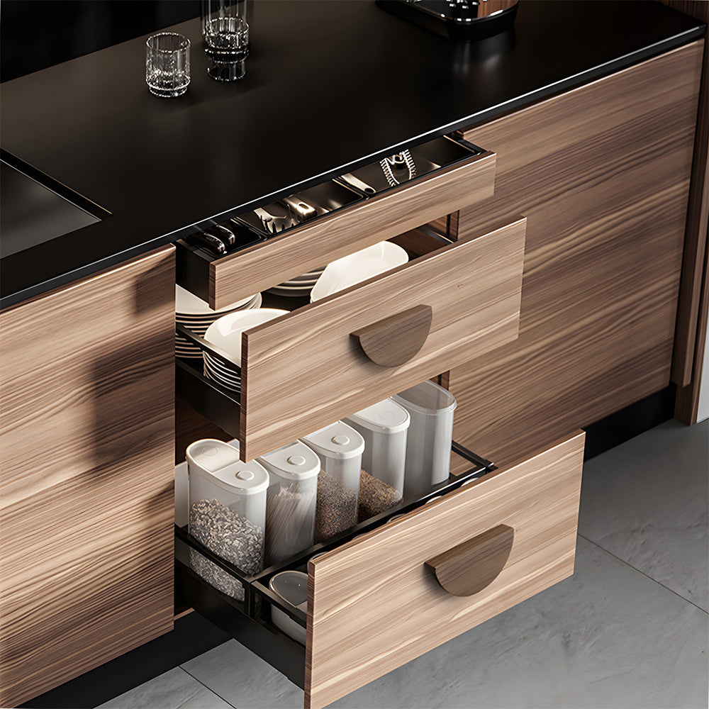 Modern Semi Circle Wood Cabinet Drawer Handles