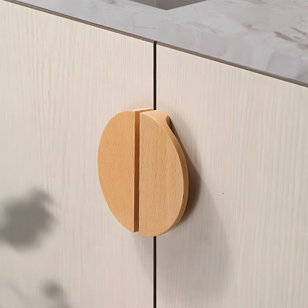 Modern Semi Circle Wood Cabinet Drawer Handles