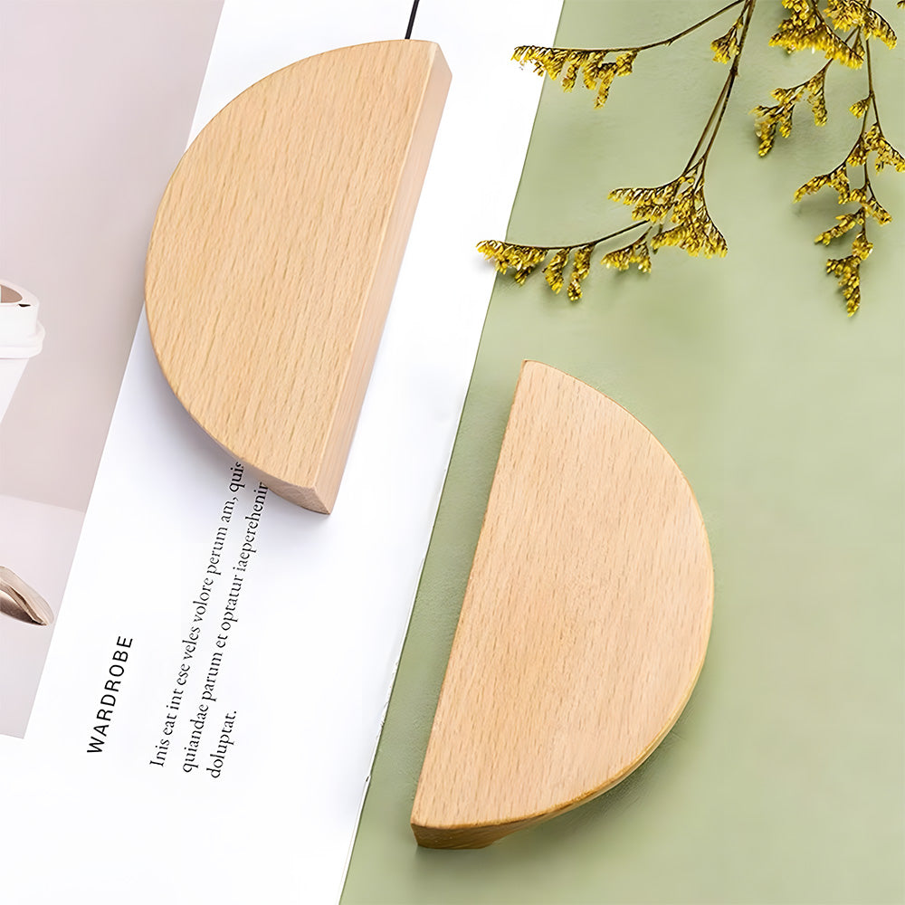 Modern Semi Circle Wood Cabinet Drawer Handles