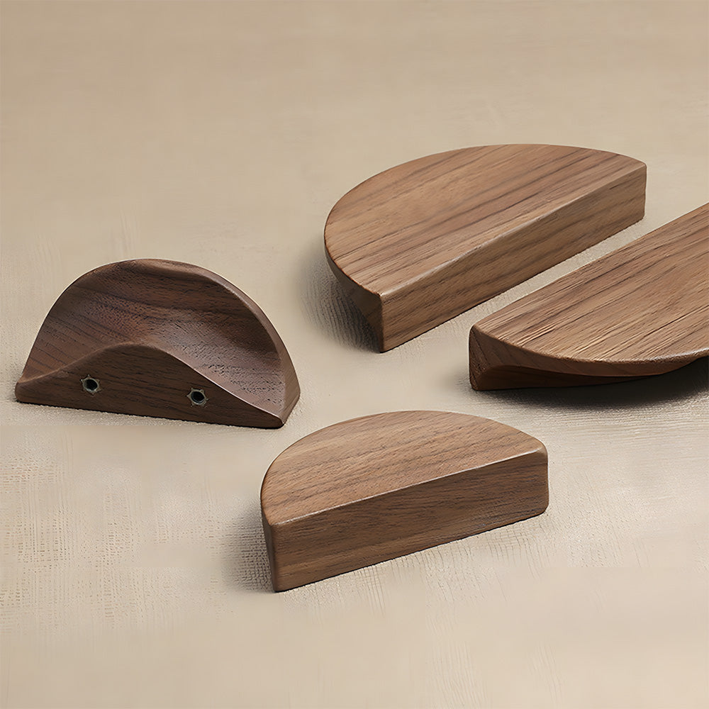 Modern Semi Circle Wood Cabinet Drawer Handles