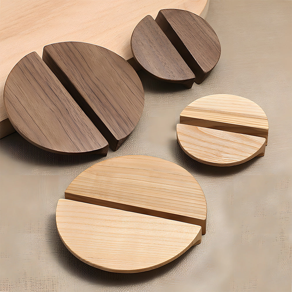 Modern Semi Circle Wood Cabinet Drawer Handles