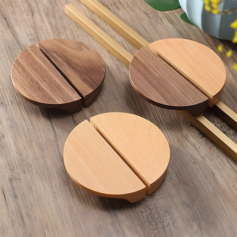 Modern Semi Circle Wood Cabinet Drawer Handles